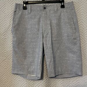 Callaway Opti-Dri Stretch Golf Shorts Men’s 32 Gray Check UPF 50 EUC YGI P5-100
